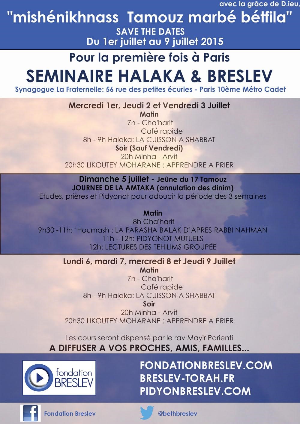 SEMINAIRE BRESLEV